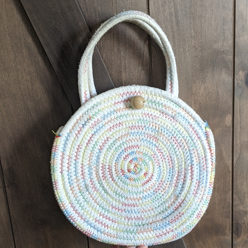 🌈Shein Woven Rainbow Bag